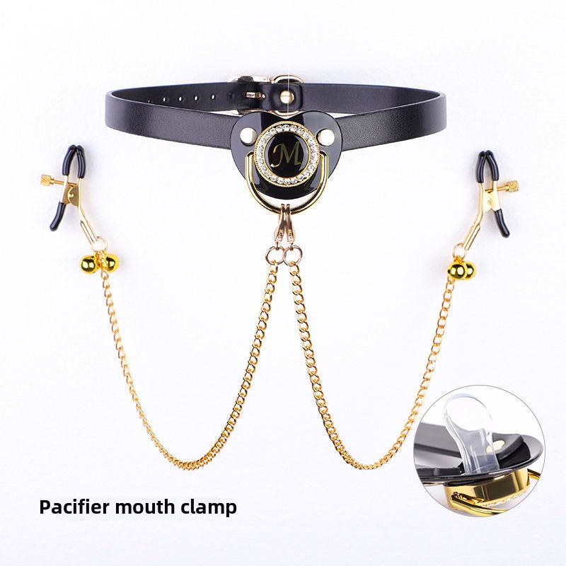 Pacifier mouth ball klip payudara loceng talaan perempuan
