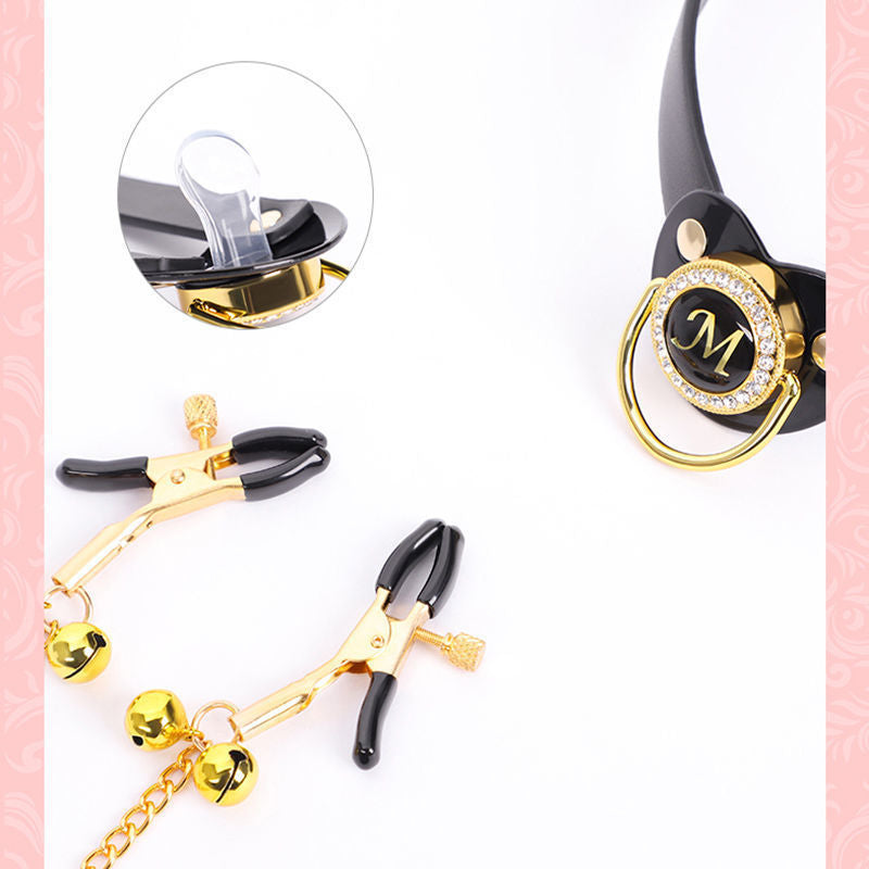 Pacifier mouth ball klip payudara loceng talaan perempuan