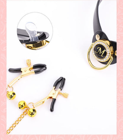 Pacifier mouth ball klip payudara loceng talaan perempuan