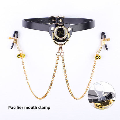 Pacifier mouth ball klip payudara loceng talaan perempuan